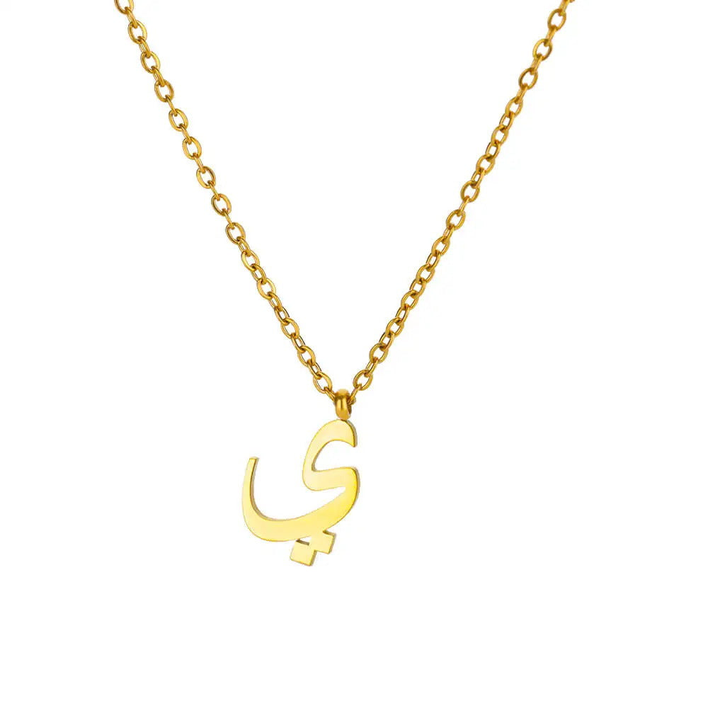 Fashion Personality Cut Arabic Letter Stainless Pendants