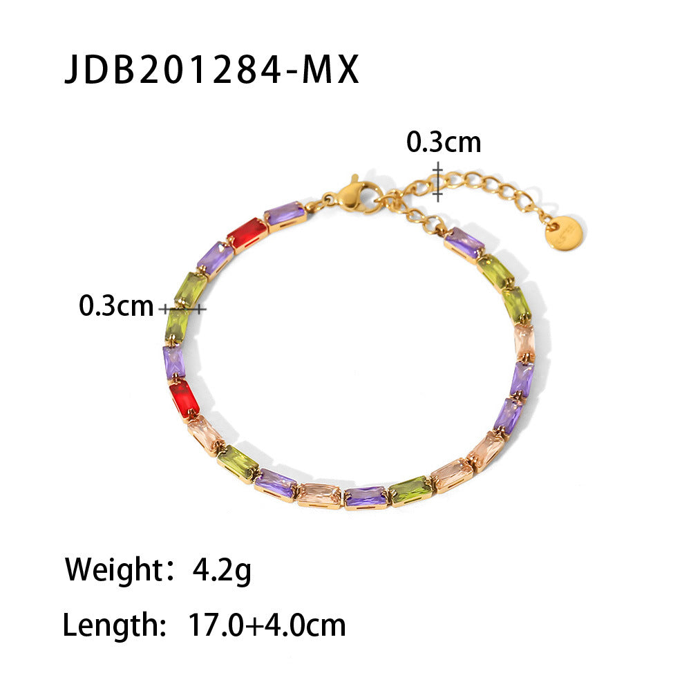 Niche Gold Chain Stainless Steel Zircon Bracelets