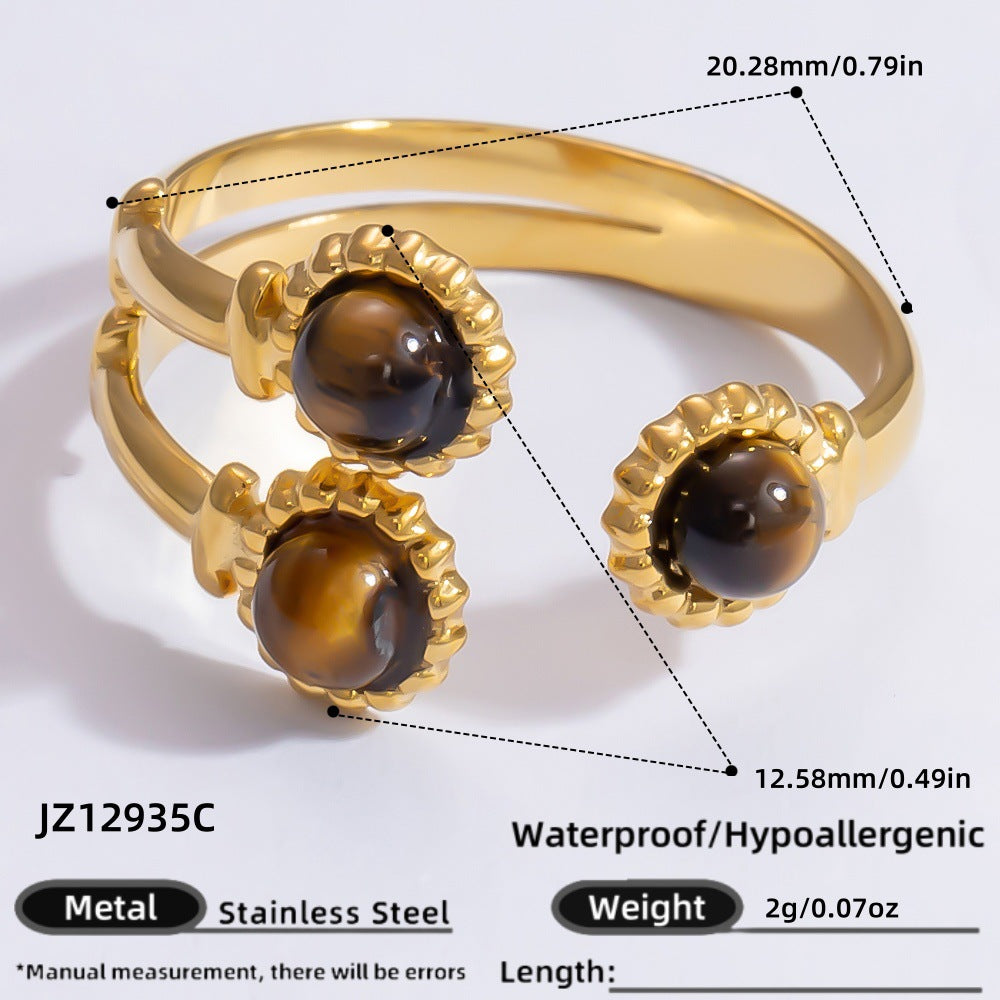 Stone Light Luxury Retro Niche High-grade Rings