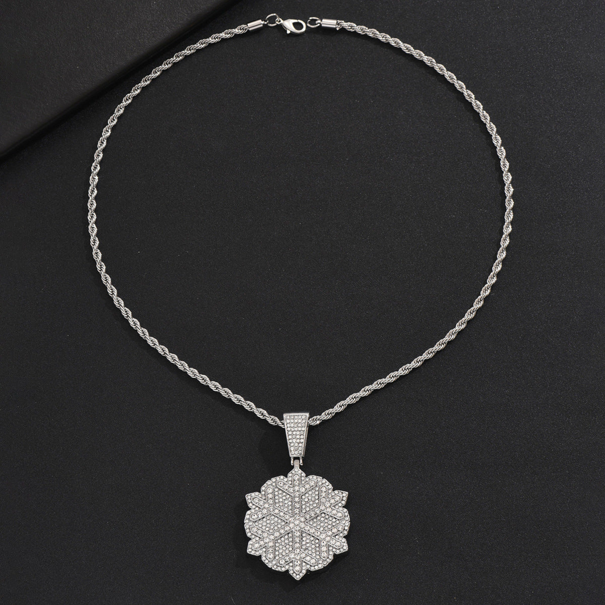 Men's Zircon Cross Design Clavicle Chain Hip Necklaces