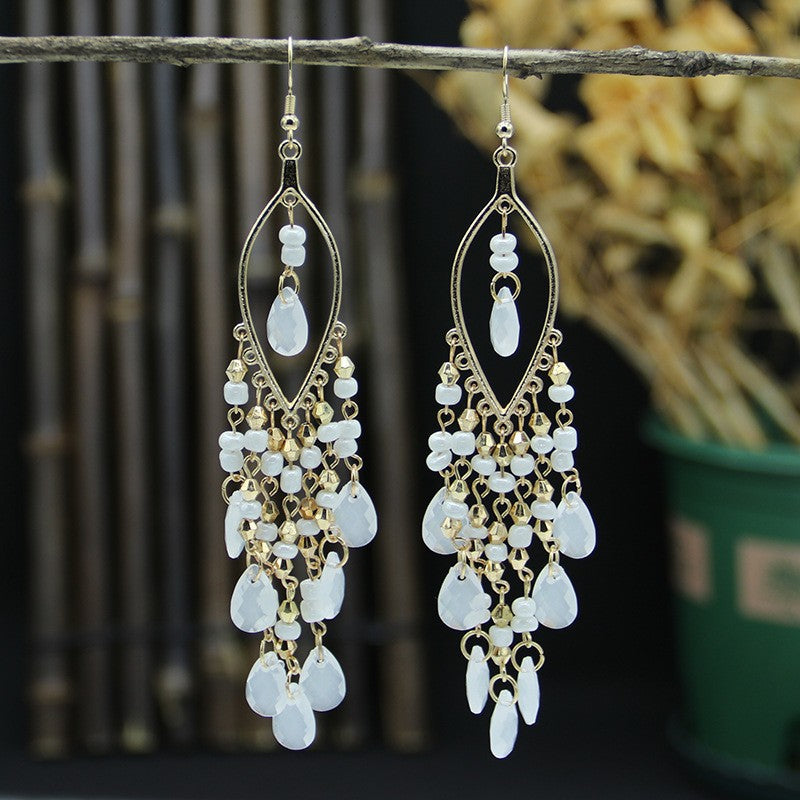Long Fringe Special Ins Slimming Face Earrings