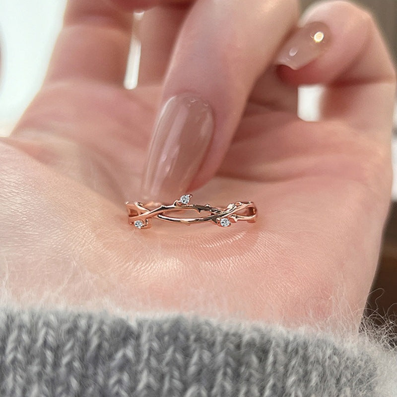 Simple Branch Forefinger Korean Artsy Gift Rings