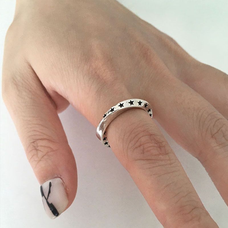 Retro Advanced Distressed Index Finger Open Daily Adjustable Niche Ring