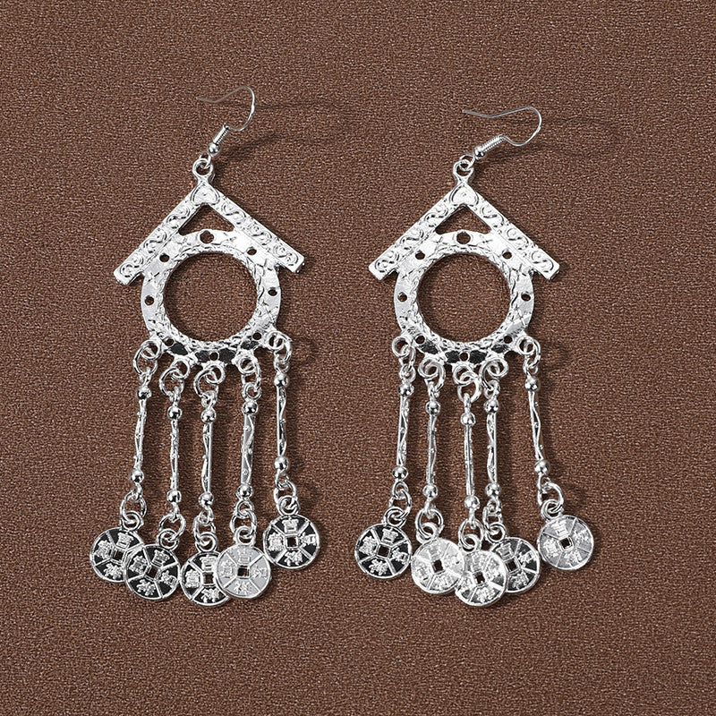 Sier Family Minority Ethnic Style Tourist Attractions Earrings