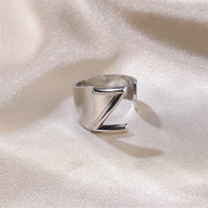 Letters Female Style Fashion Knuckle Personality Vintage Stainless Rings