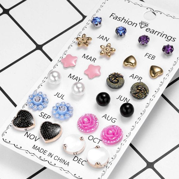 Flower Combination Card Suit Personality Multiple Rings