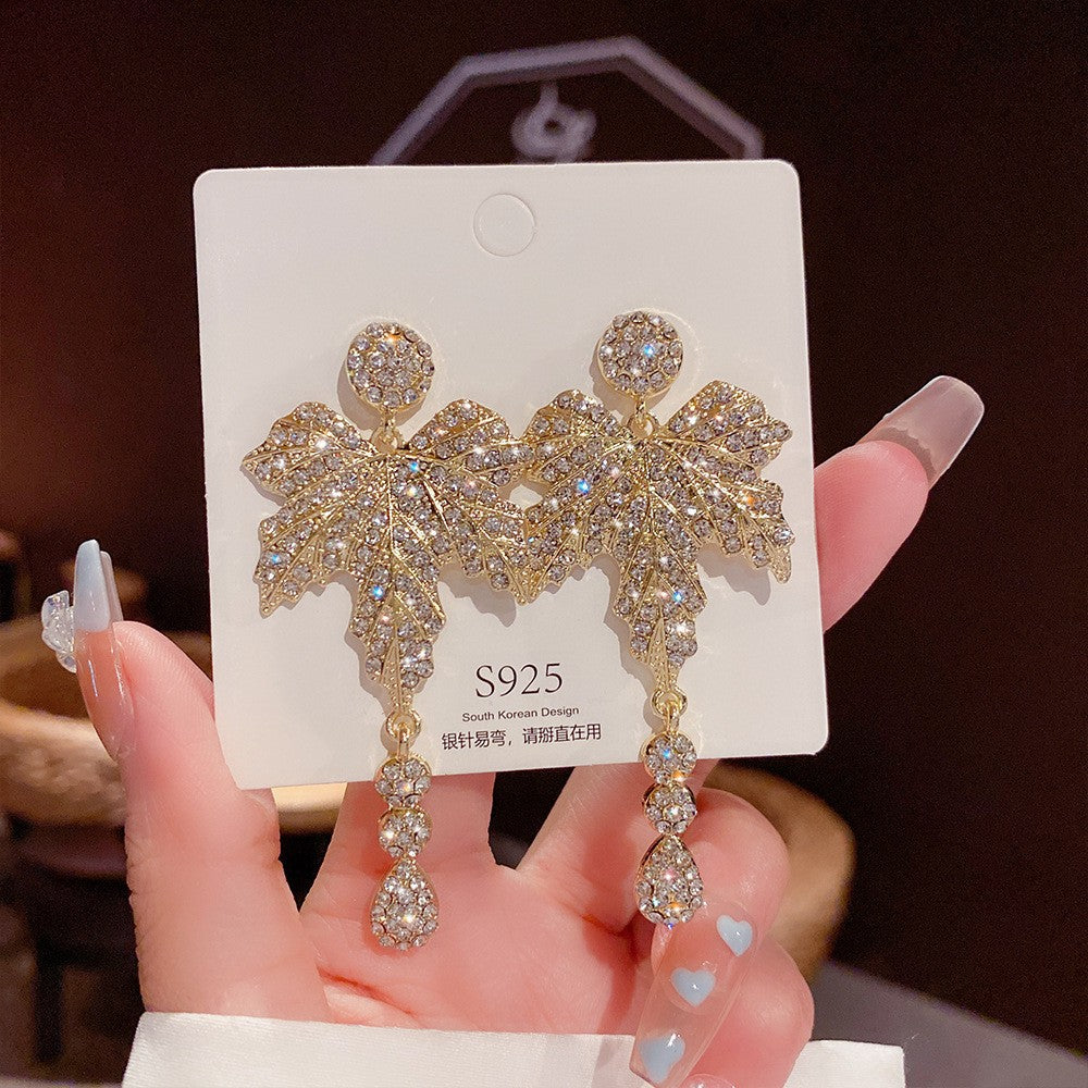 Women's Vintage Tassel Diamond High-grade Ear Minority Earrings