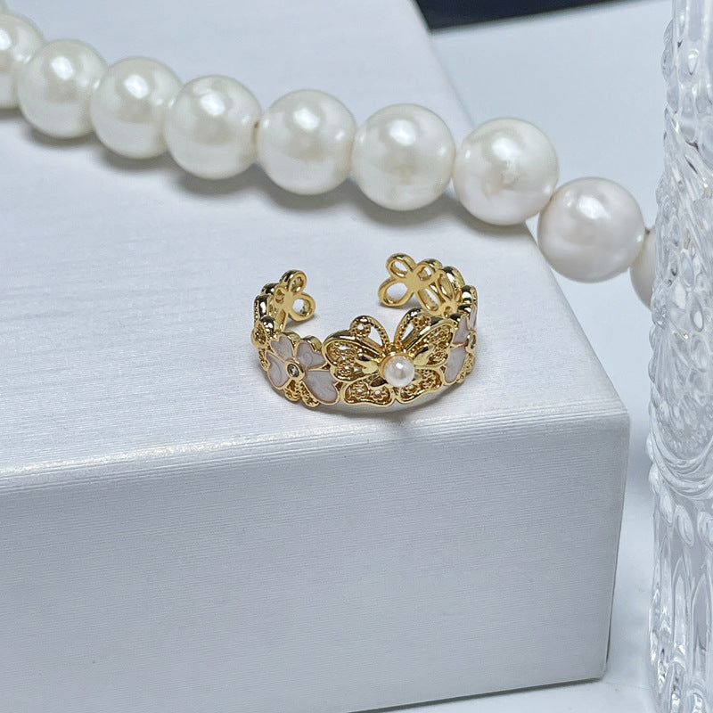 Style Fashionable Double Stone Water Drop Rings