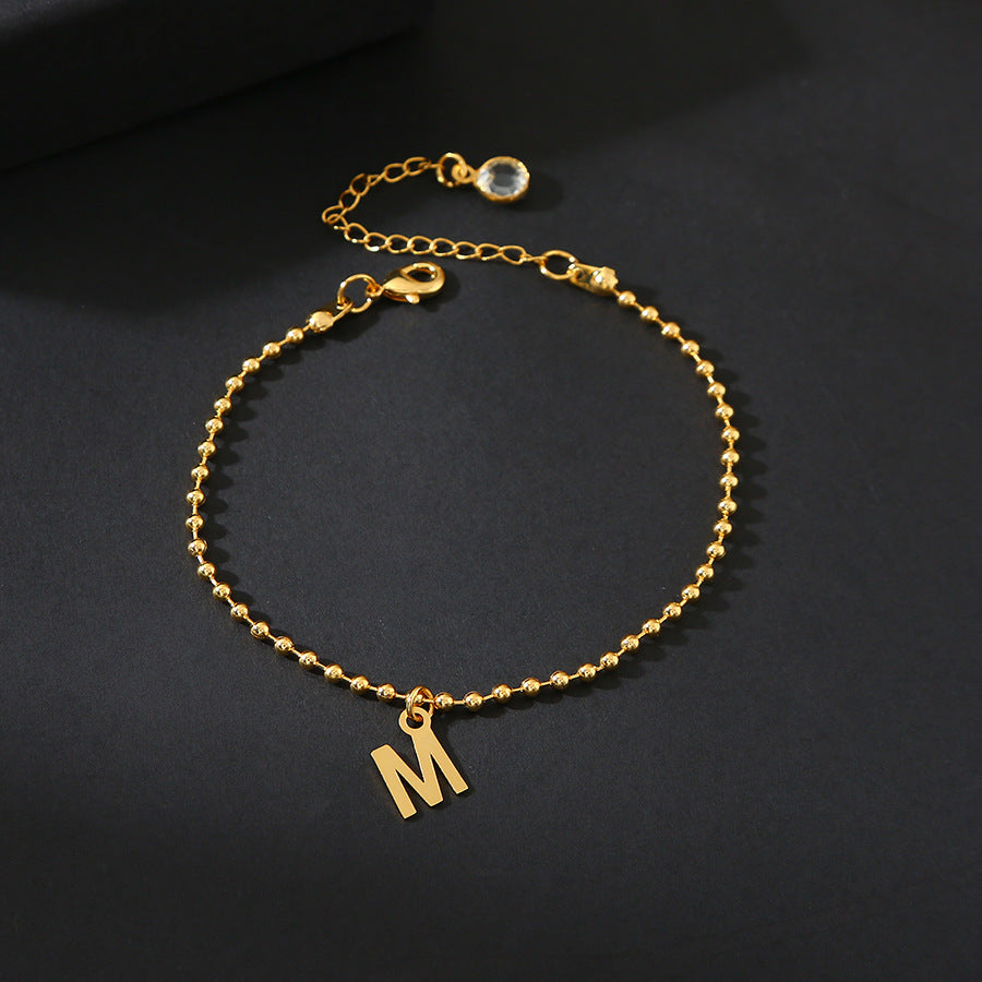 Elegant Letters High Sense English Gold Bracelets