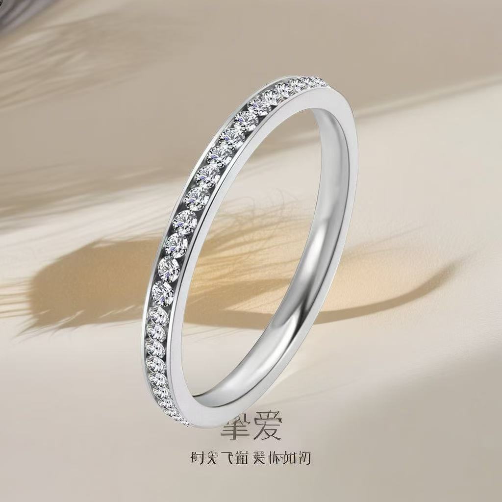 With Diamond Advanced Design Sense Niche Extremely Fine Ring