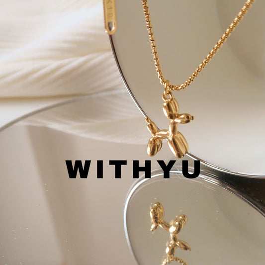 Puppy Bear Cute Simple Titanium Steel Necklaces