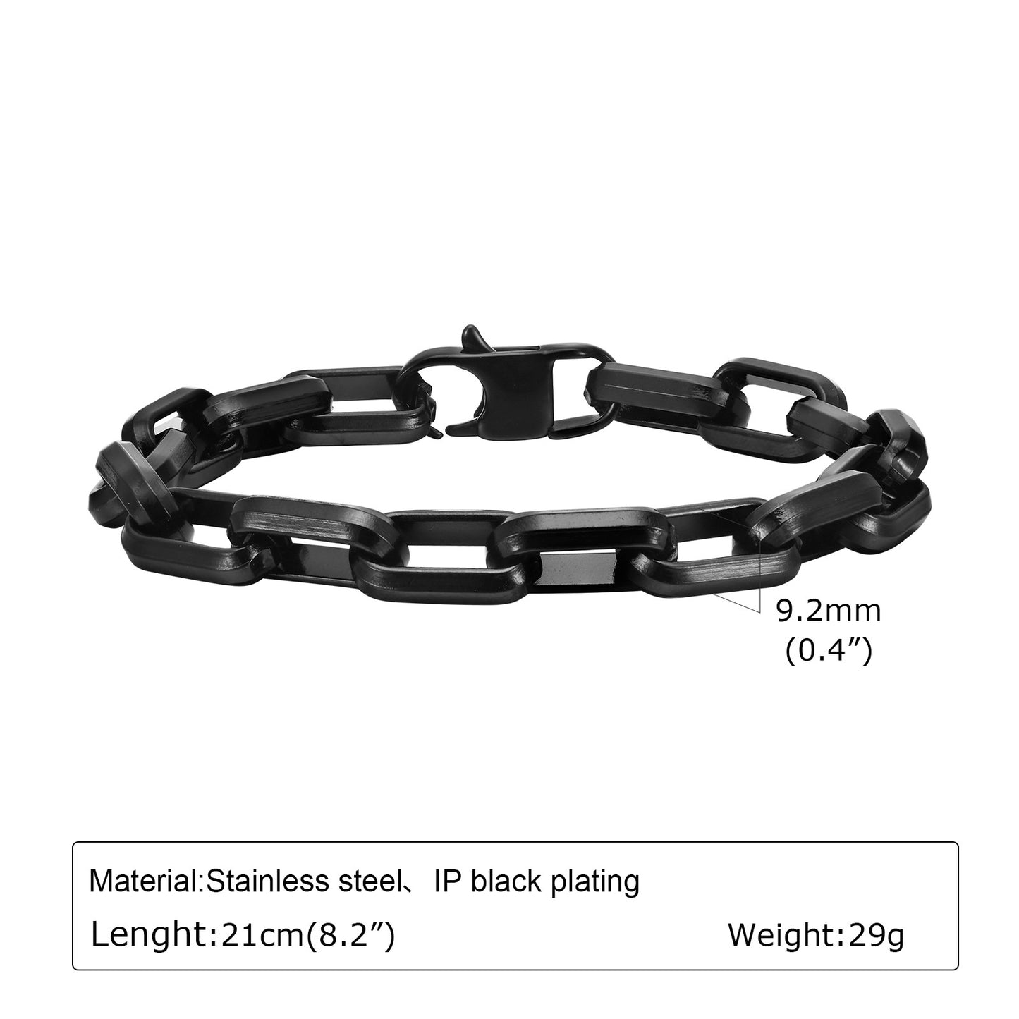 Accessories Stainless Steel Simple Square Chain Bracelets