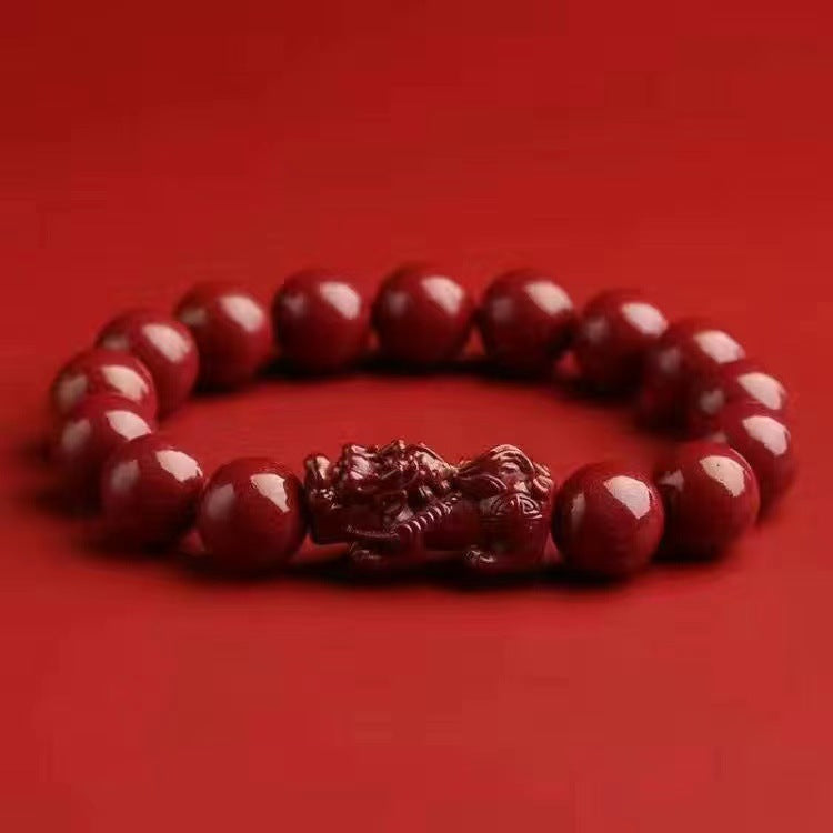 Men's Cinnabar Life Purple Gold Sand Buddha Bracelets