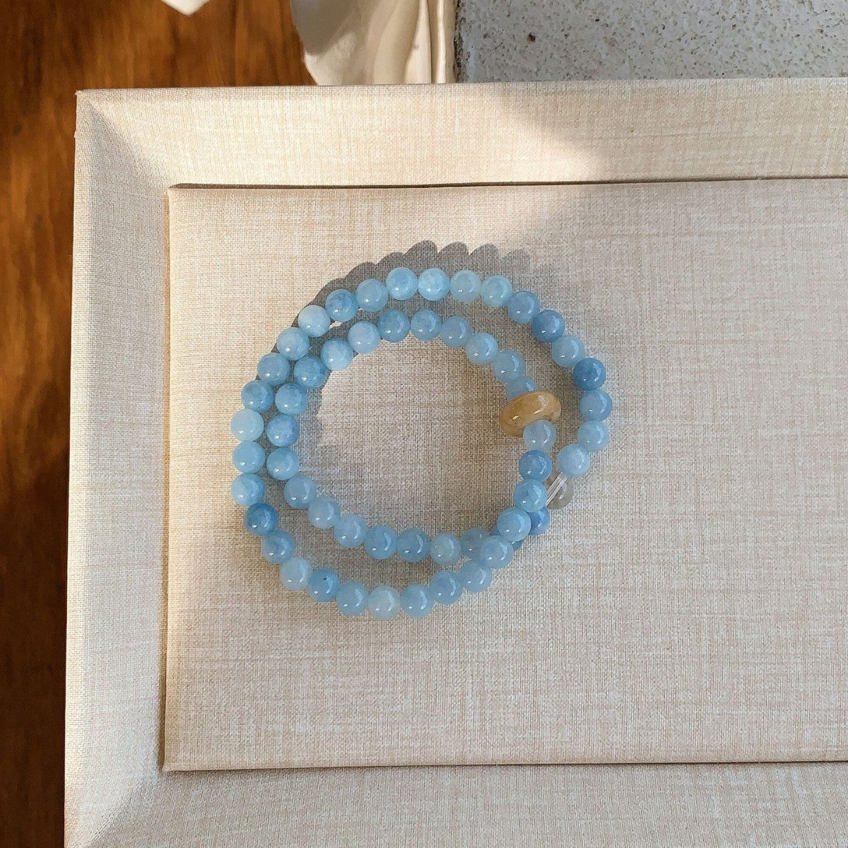 Style Natural Stone Beads Double Layer Twin Bracelets
