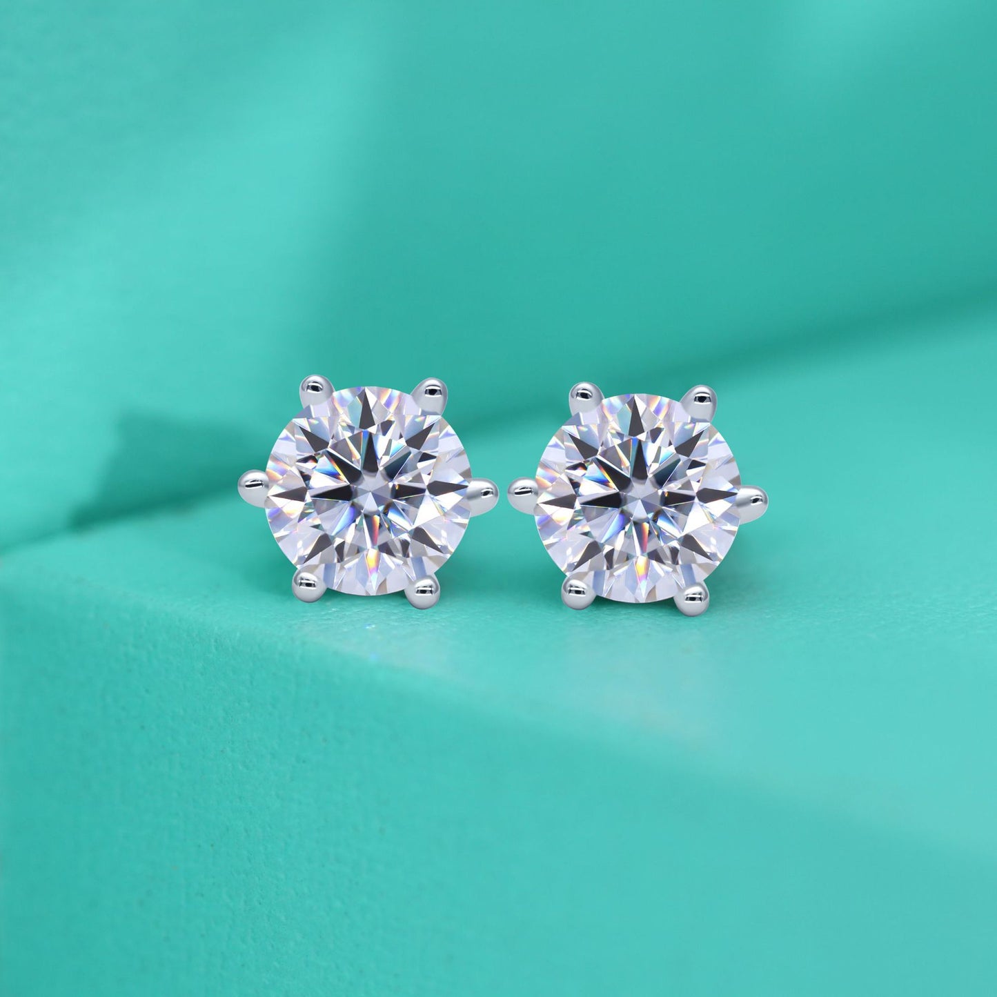 Women's Moissanite Classic For Sterling Sier Simple Earrings