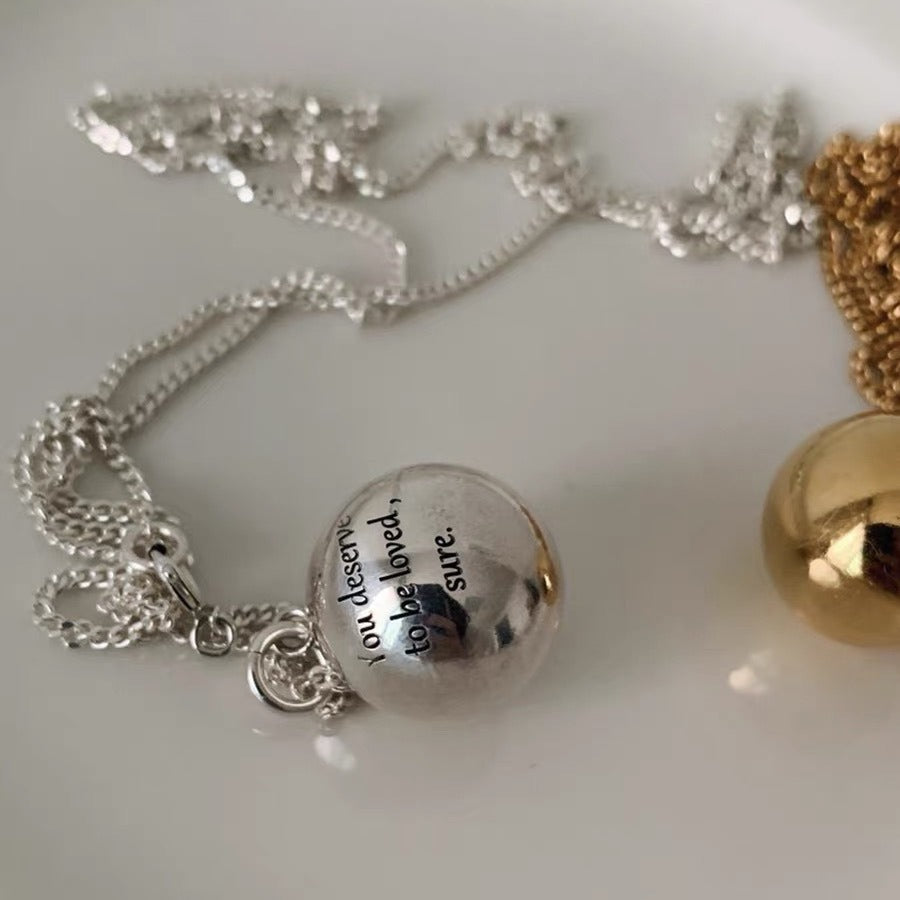 Simple Ball Female Design Fashionable Spherical Necklaces