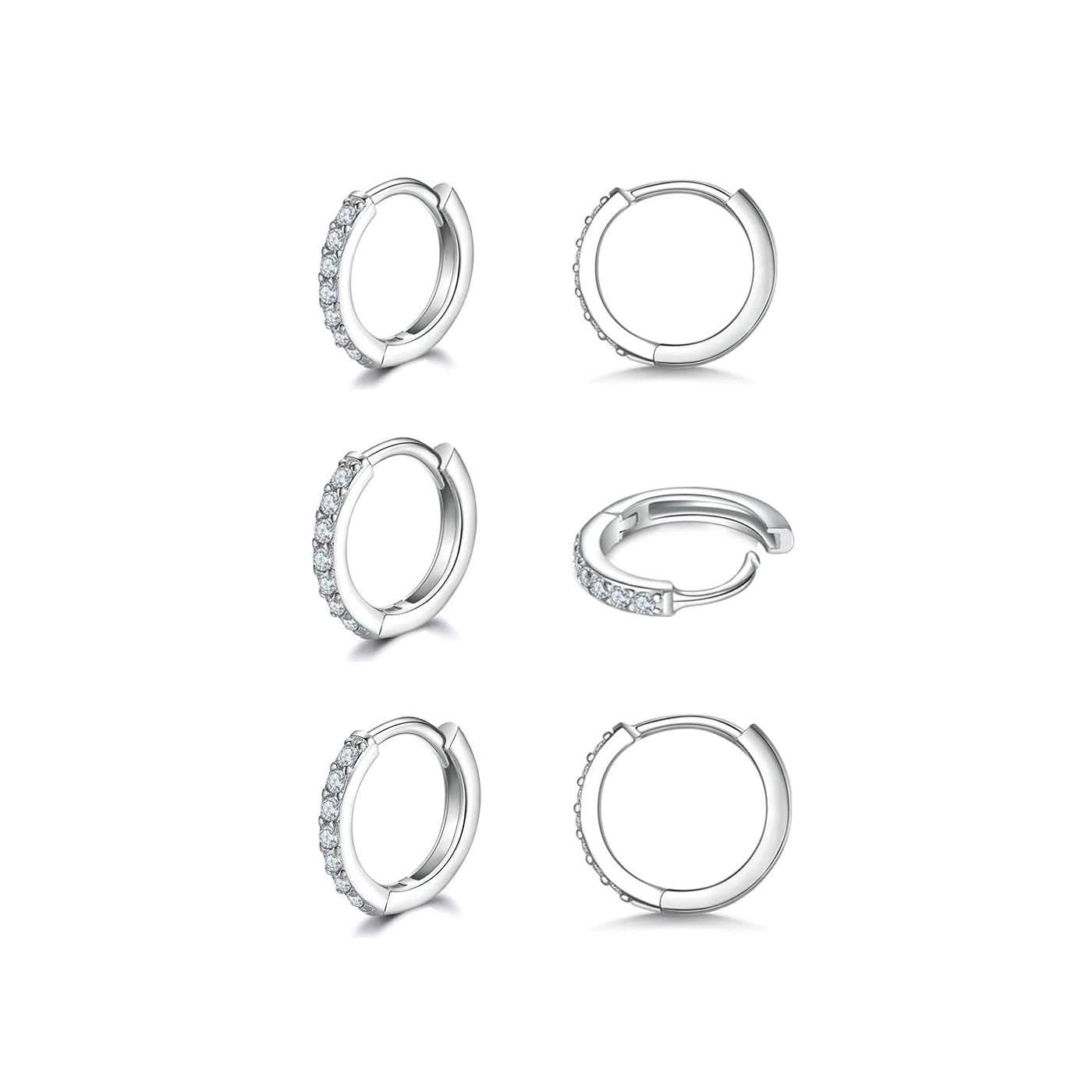 Women's Brass Real Gold Plating Simple Inlaid Zircon Fashion Circle Earrings