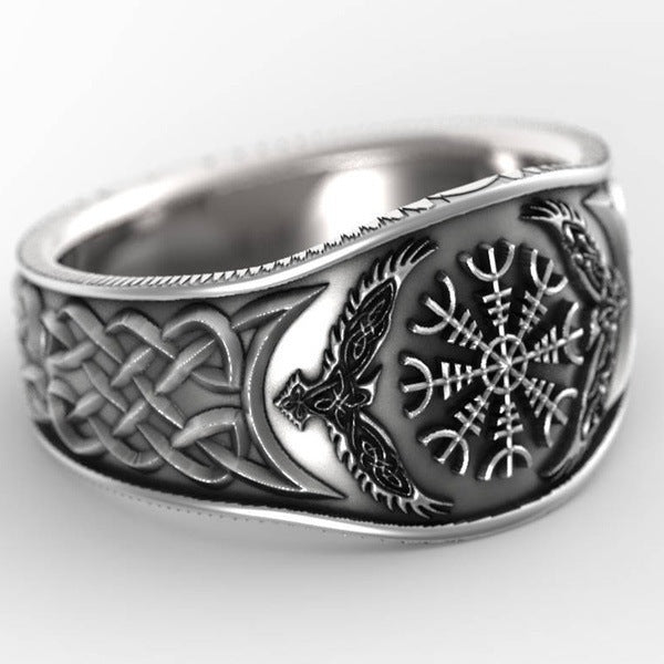 Story Celtic Werewolf Vintage Compass Antique Rings