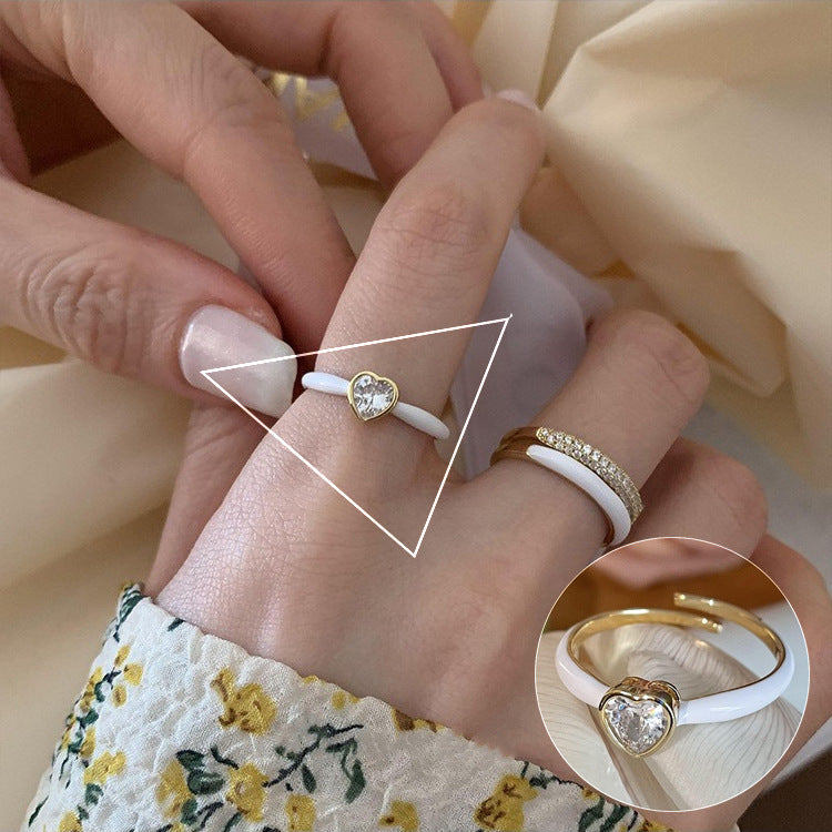 Female Korean Chic Unique Geometric Grid Sier Rings