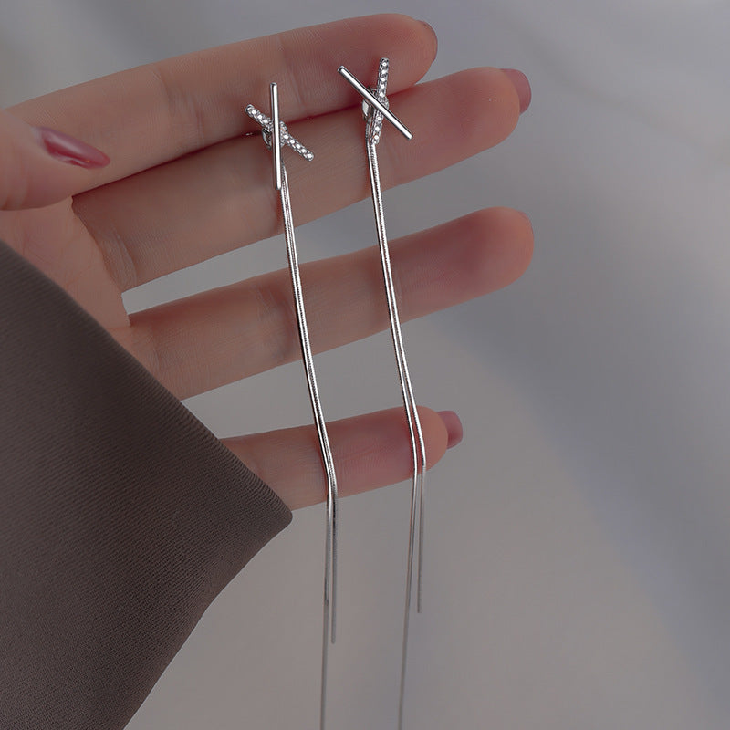 Hanging Trendy Tassel Line Minority Simple Earrings