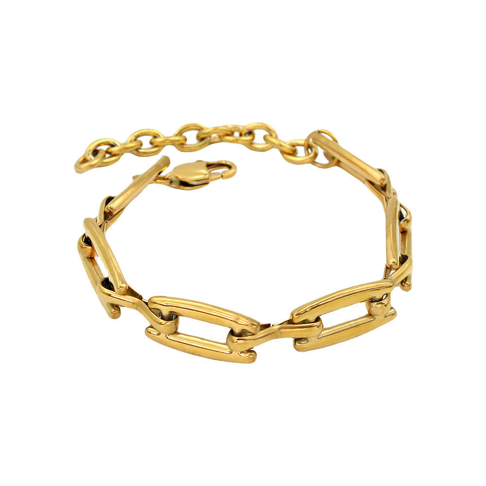 Trendy Stainless Gold Handmade Chain Waterproof Jewelry Set