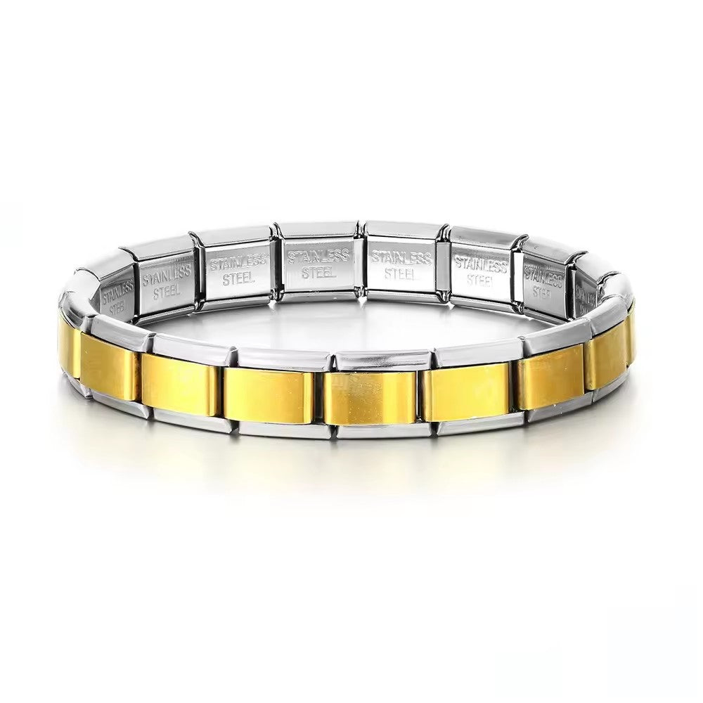 Steel Italian Module Can Be Random Combination Spliced Bracelet