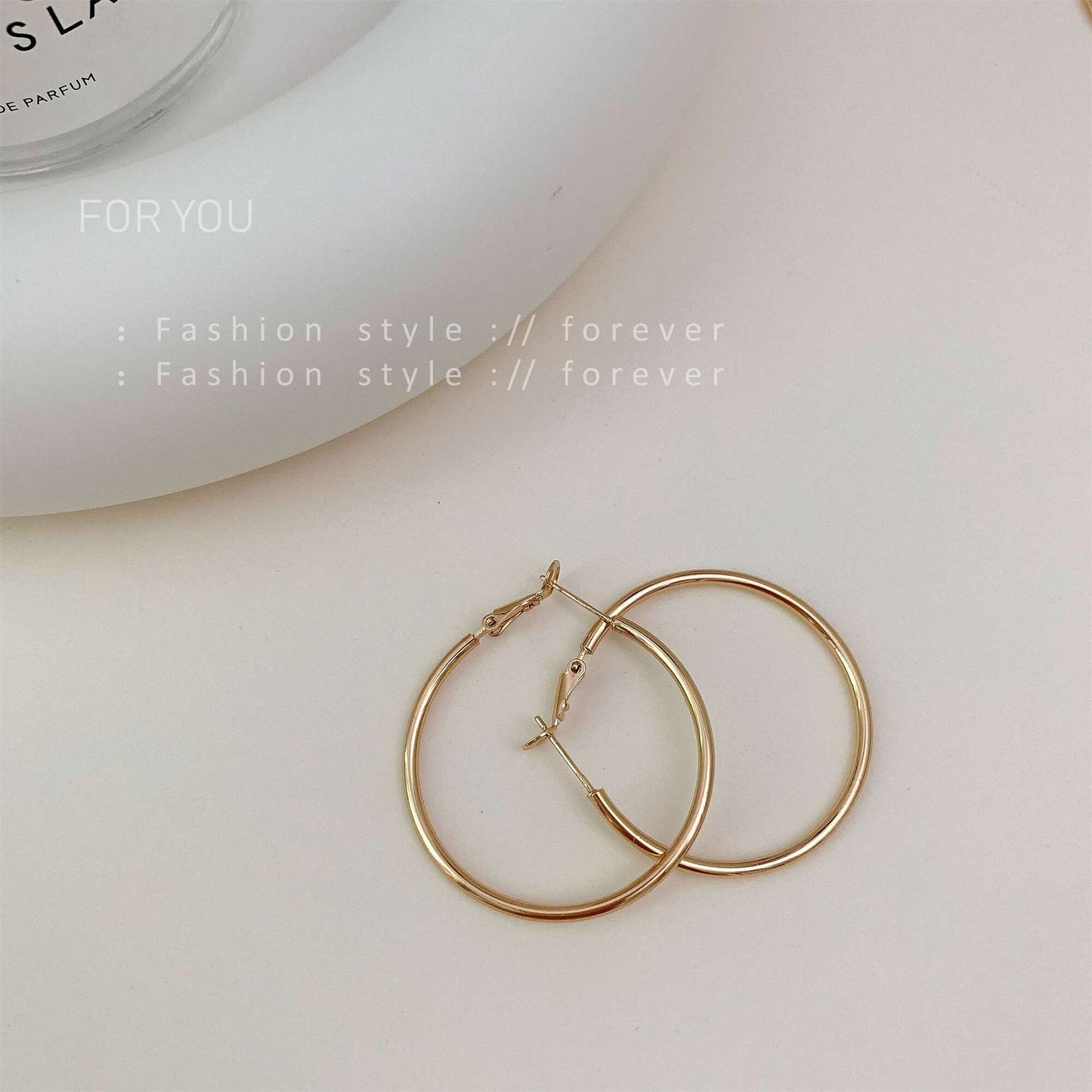 Big Ear Female Temperament Gold Small Earrings