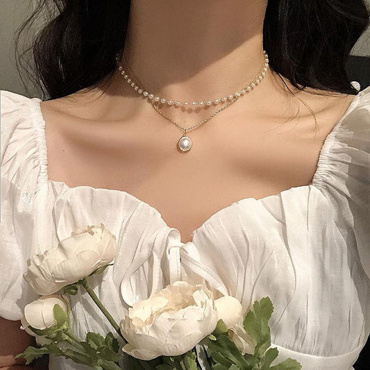 Luxury Minority Retro Simple Pearl Female Necklaces