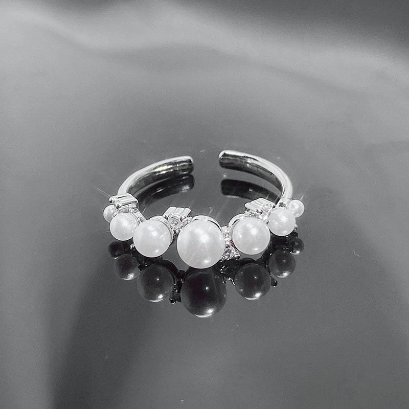 Gentle Match Open Pearl Cold Style Rings