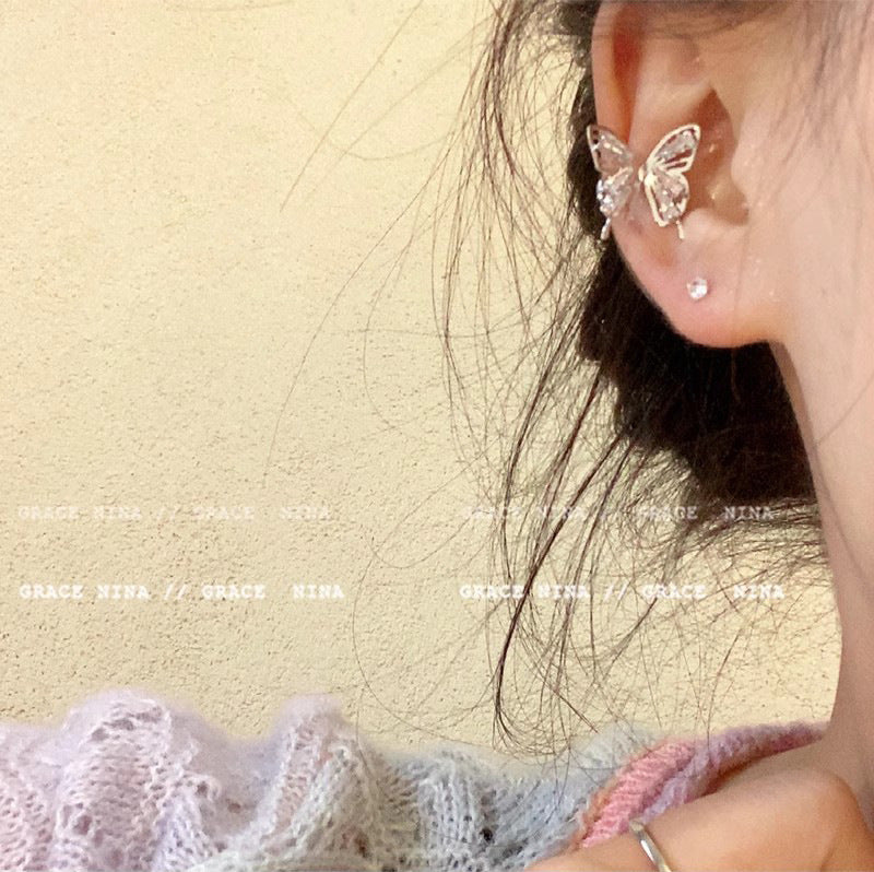 Women's Butterfly Ear Clip Without Pierced Exquisite Minority Light Luxury Earrings