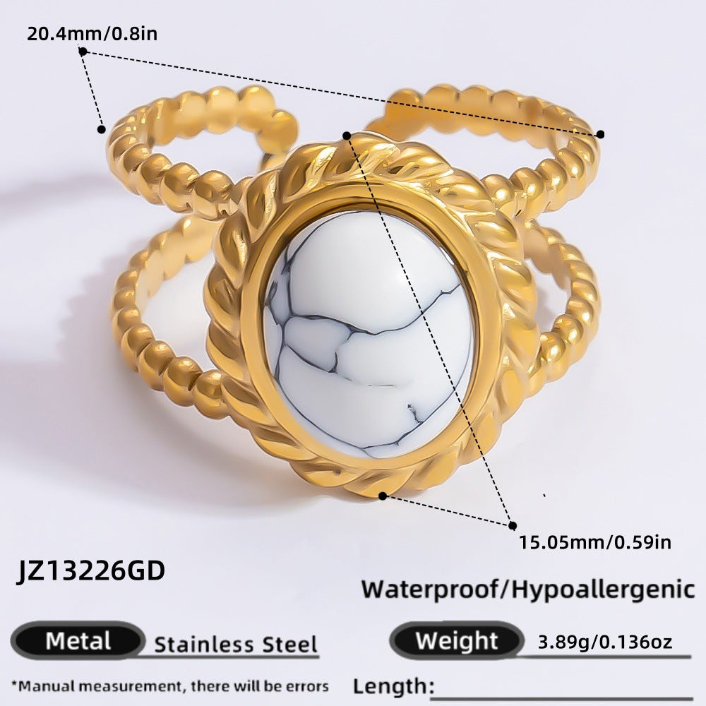 Stone Light Luxury Retro Niche High-grade Rings
