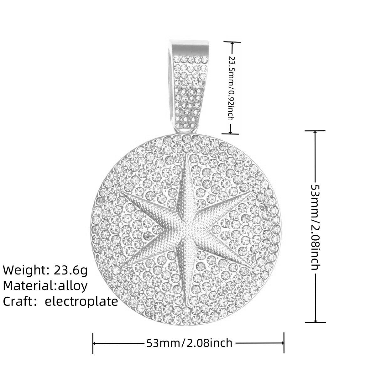 Hop Alloy Full Diamond Exaggerated Dripping Necklaces