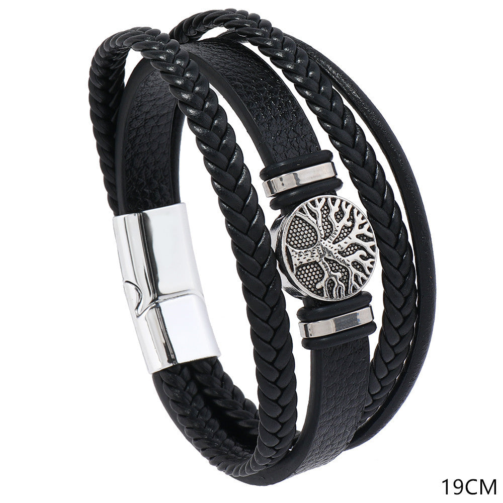 Men's Woven Leather String Punk Fashion Trend Bracelets