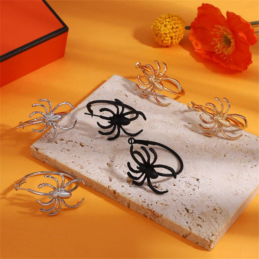 Ethnic Spider Ear Halloween Gothic Dark Earrings