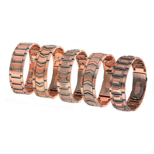 Pattern Watchband Buckle Three Rows Magnet Retro Bracelets