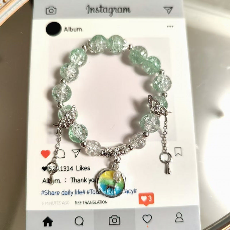 Moon Glazed Female Design Simple High Sense Versatile Bracelet