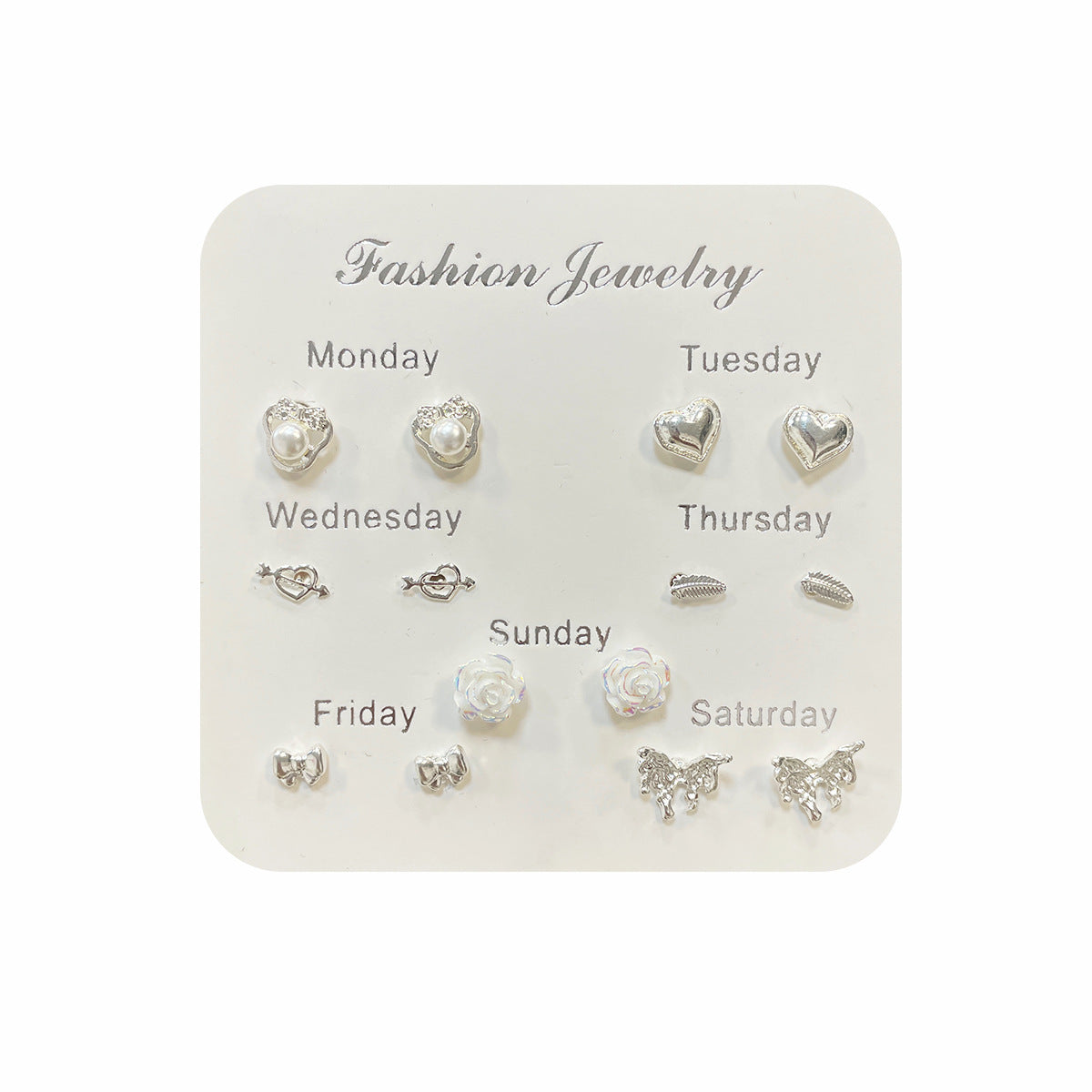 Bowknot Week Female Sier Needle Niche Earrings