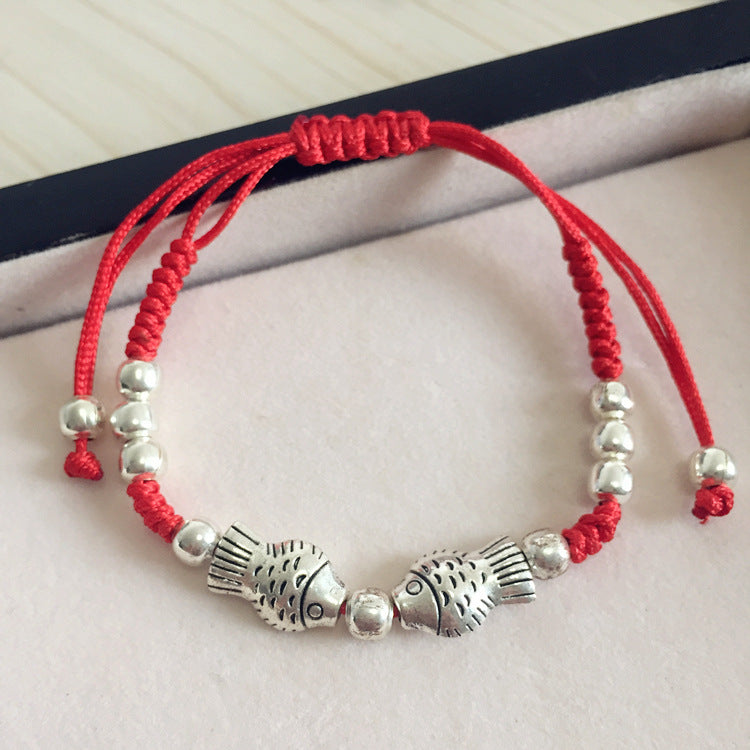 Red Rope Fresh Couple Bell Longevity Bracelets