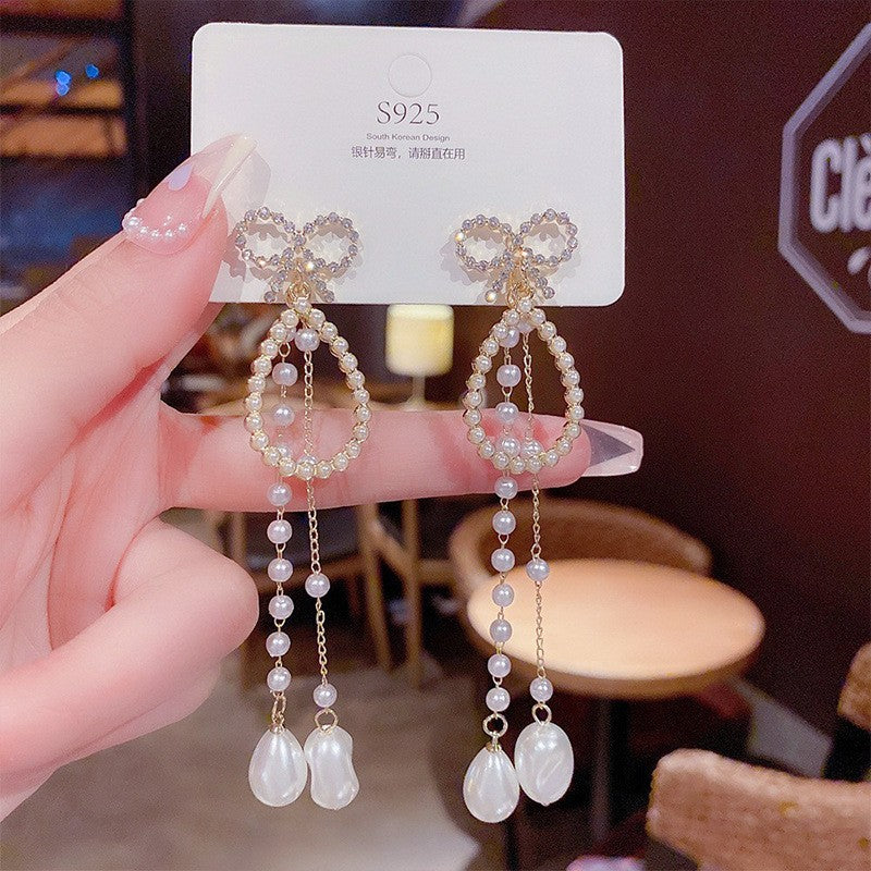 Women's Vintage Tassel Diamond High-grade Ear Minority Earrings