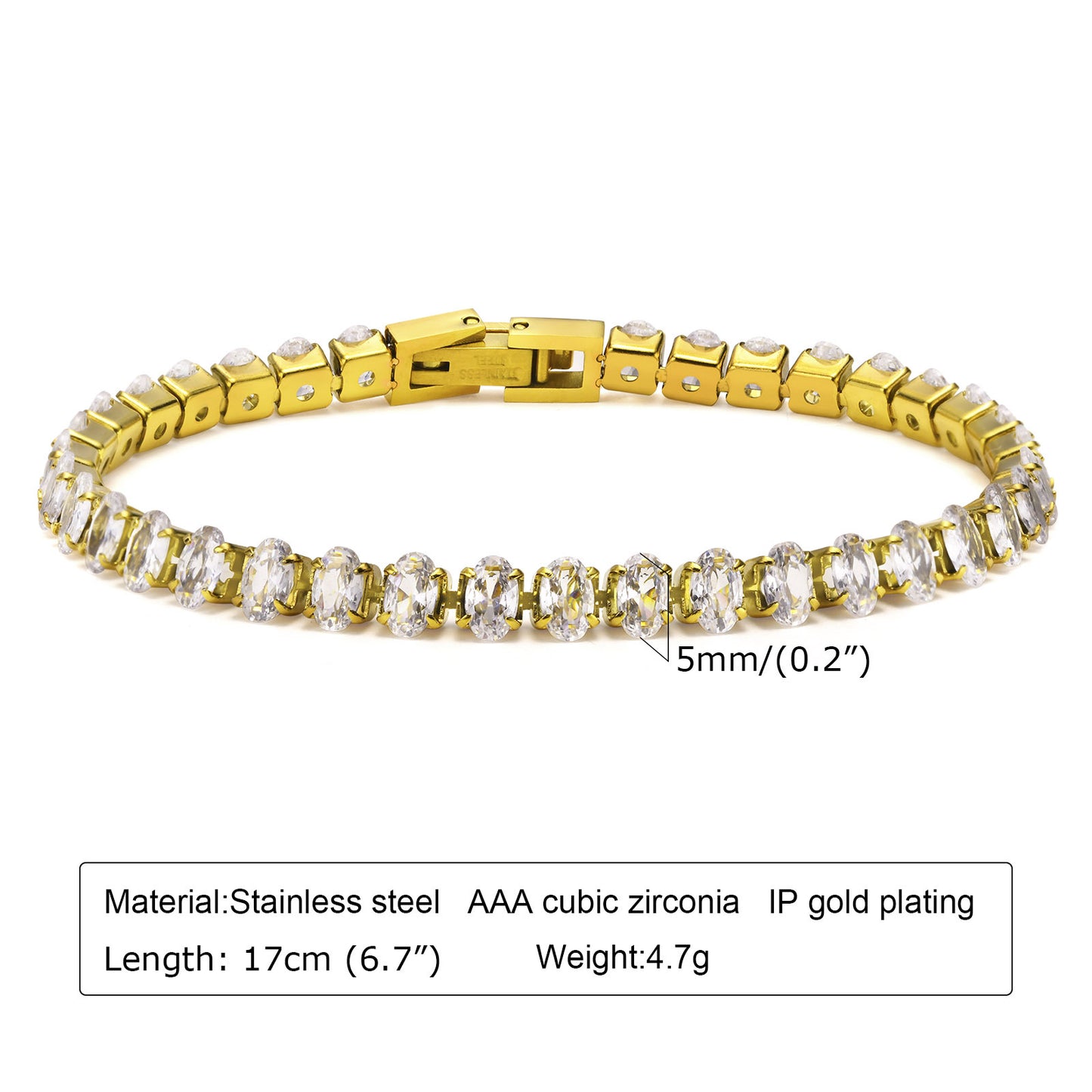 Steel Gold Green Zircon Twin Female Titanium Accessories Personality Bracelets