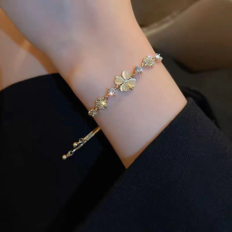 Women's Snake-shaped Full Diamond Ice Blue Spirit Snake Light Bracelets