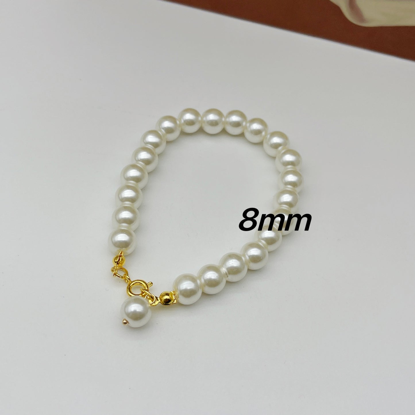 French Style Knot Pearl Female Bright Cream White Bracelets