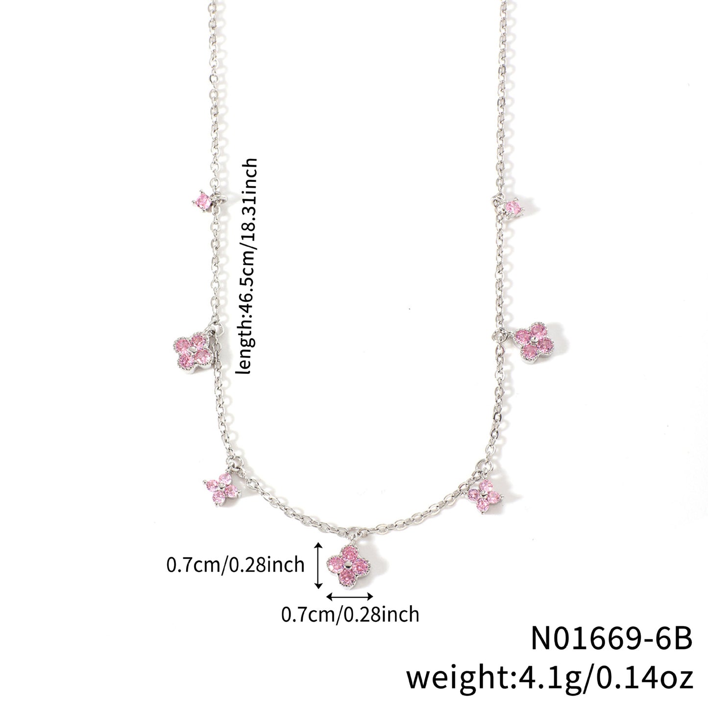 Flower-shaped Clavicle Chain Fashion Inlaid Zirconium Design Birthday Pendant