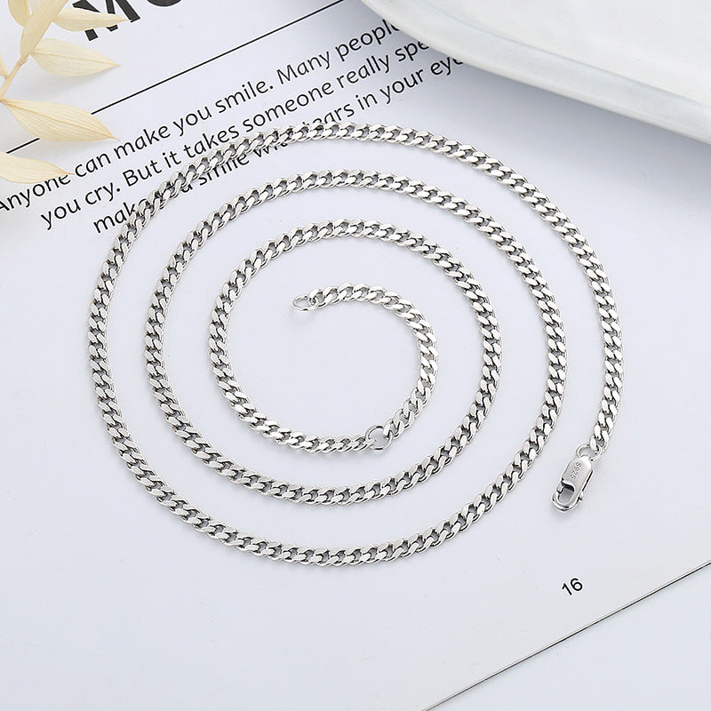 Sier Pure Minimalist Basic Pieces Of Necklaces