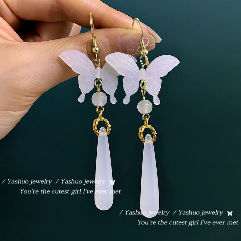 Women's Chinese Style High Sense Skirt Antique Eardrops Earrings