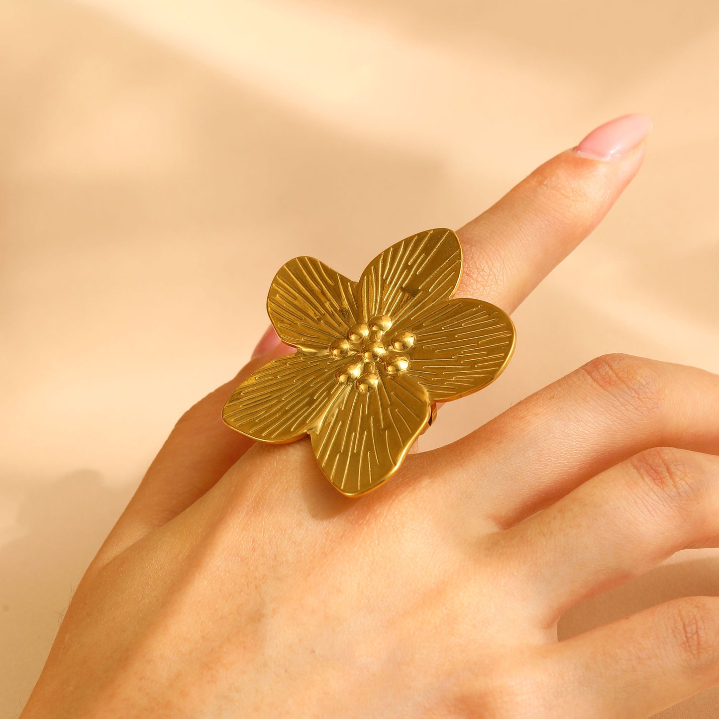 French Fashion Retro Glossy Texture Titanium Rings