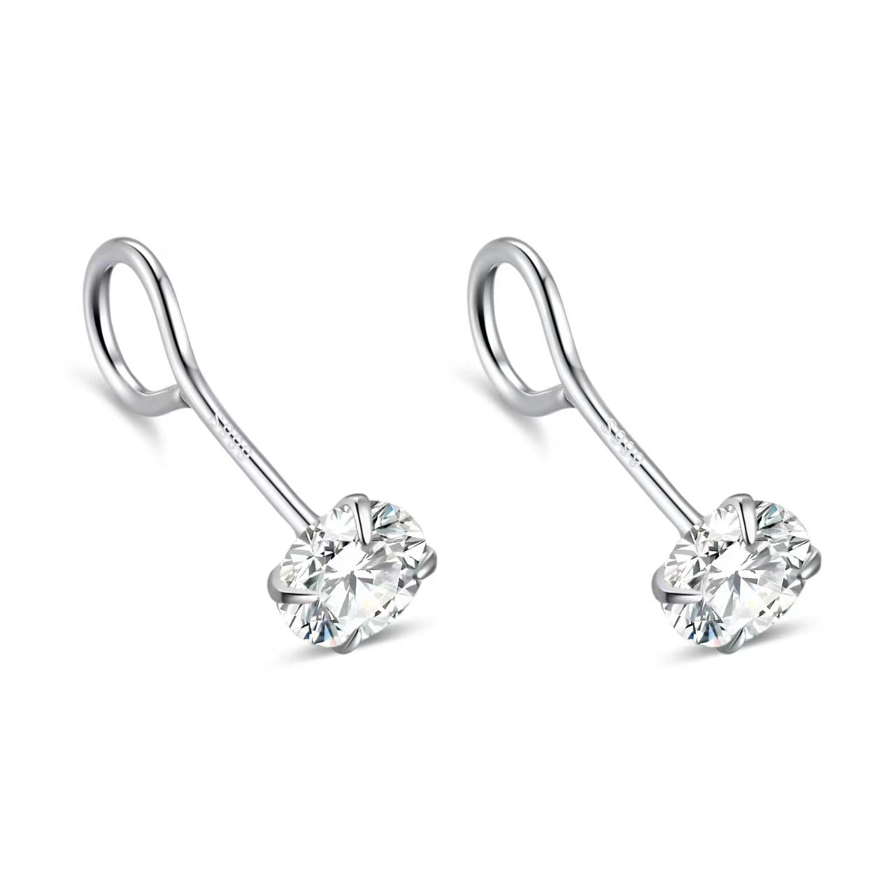 Women's Sier High-grade Simple Love Heart Special Earrings