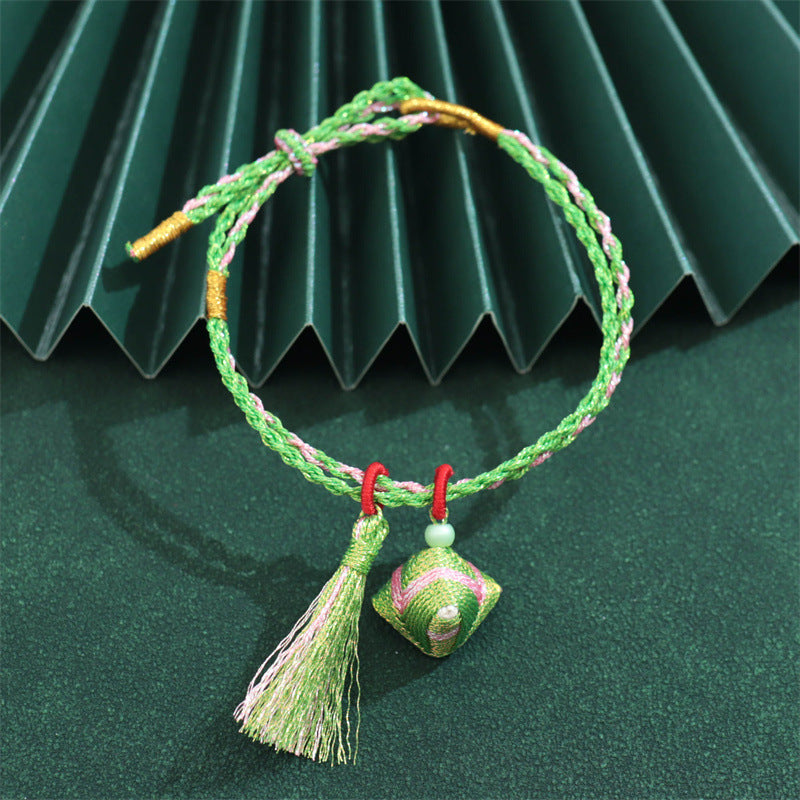 Small Tassel Hand-woven Adjustable Carrying Strap Holiday Bracelet
