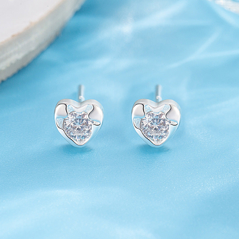 Colorful Heart-shaped Zircon Female Bone Nail Rings