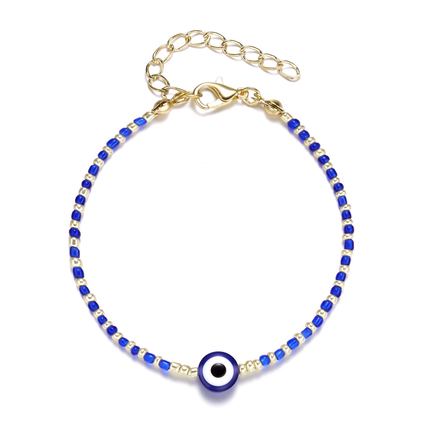 Devil's Eye Blue Eyes Transparent Bead Bracelets